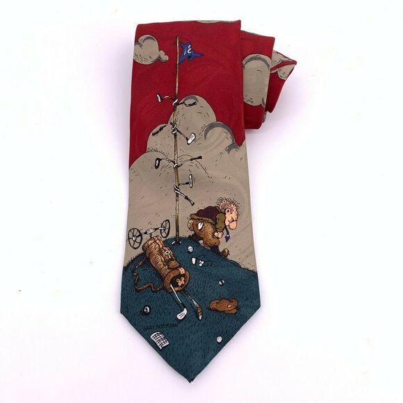 Vintage Gary Patterson Grumpy Golfer Tie - Picture 1 of 7
